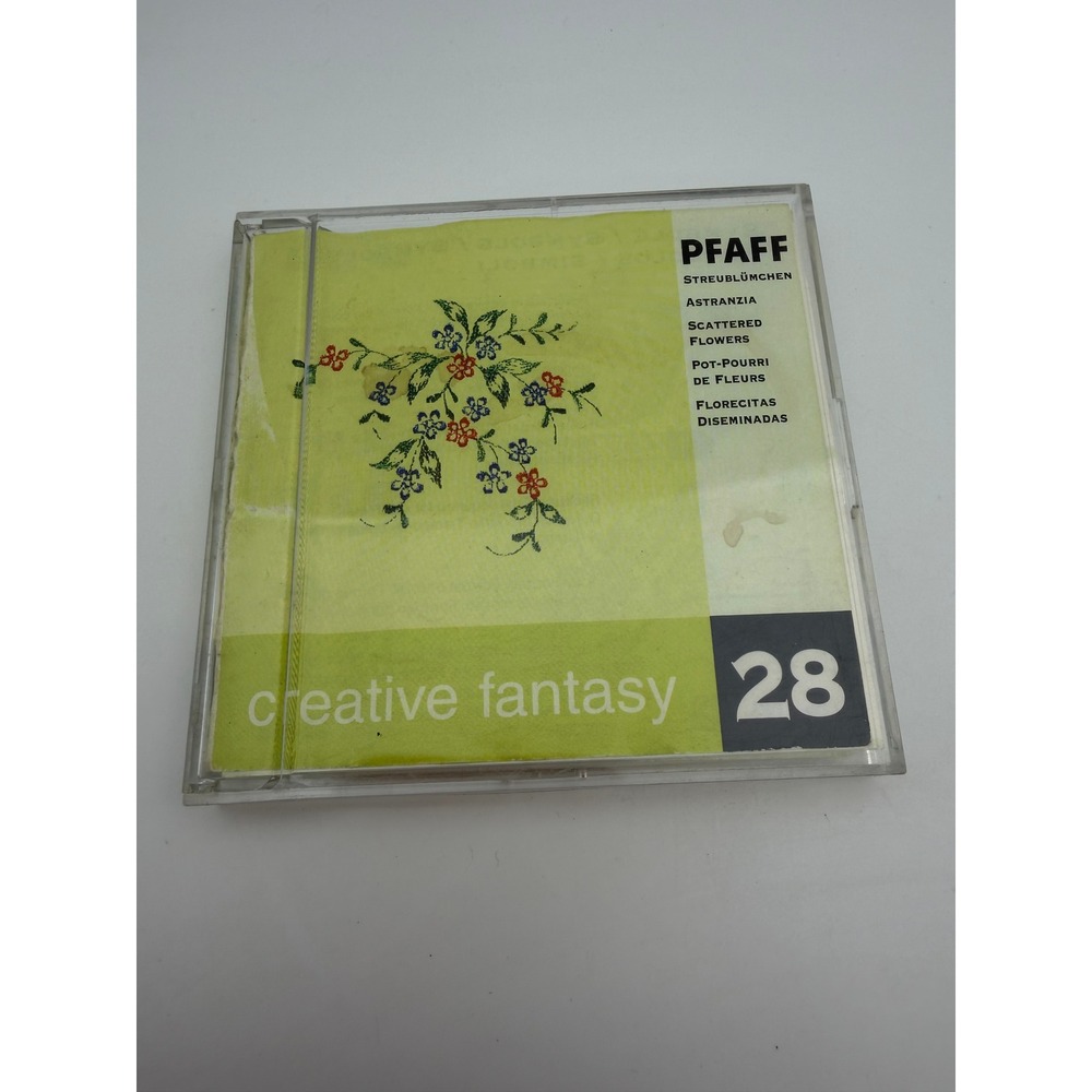 Pfaff Creative Fantasy 28 Embroidery Card Scattered Flowers Astranzia 92-330